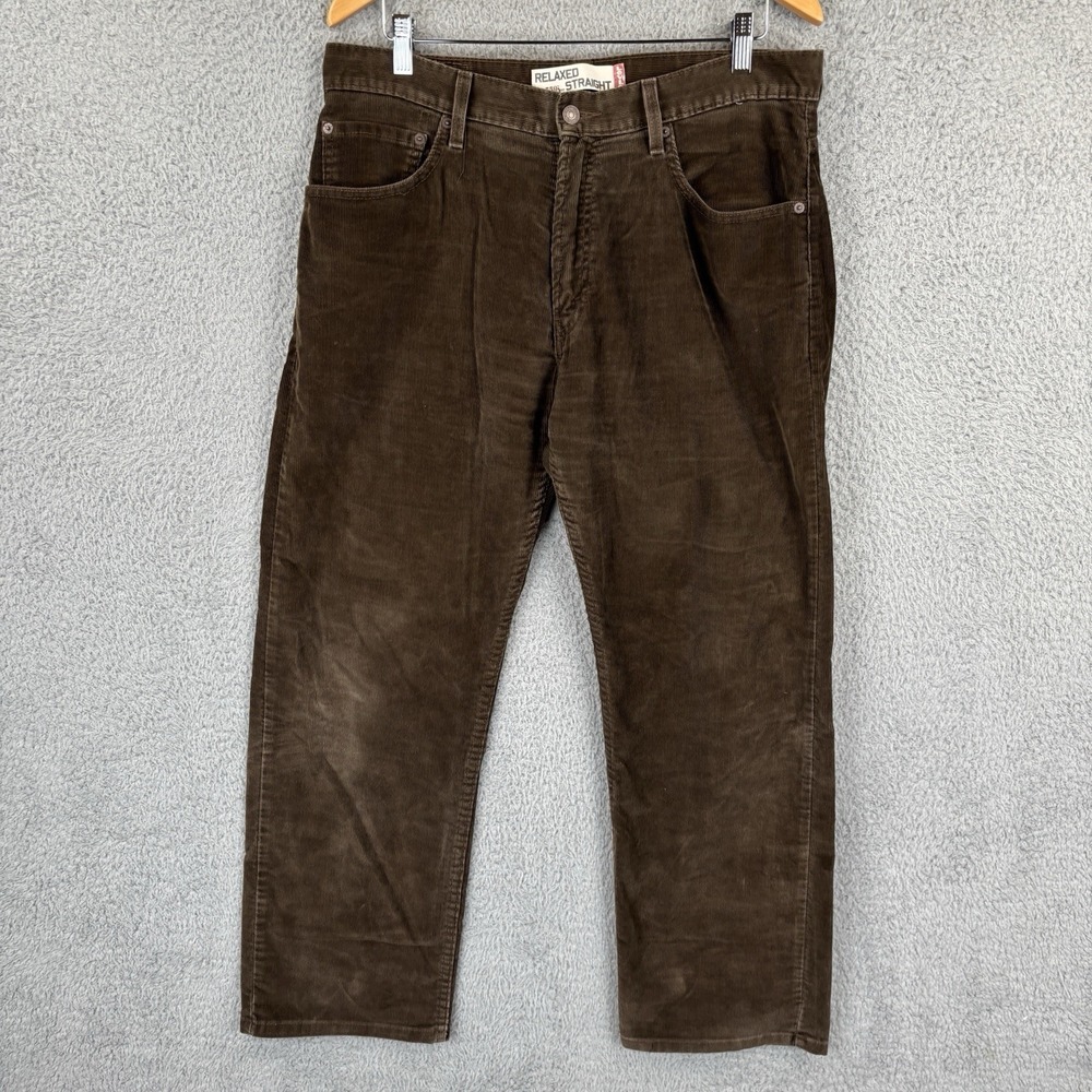 Levi's 559 Corduroy Jeans‎ Mens 34x30 Brown Relaxed Straight Casual Preppy
